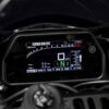 2025 Yamaha YZF-R1M digital dashboard. Speedometer, tachometer, trip and mode settings. Motorcycle instrumentation.