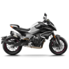 CFMOTO 800NK Sport motorcycle. Black and silver naked bike.