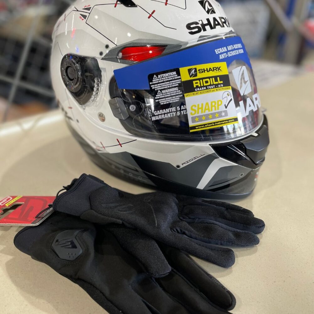 White R3 free Helmet Gloves